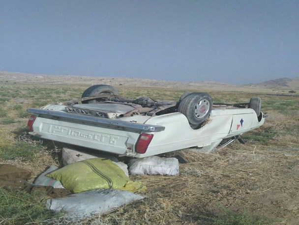 واژگونی یک خودرو در محور لالی به دزفول+تصاویر