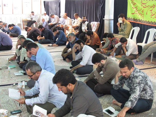 مراسم قرائت دعای عرفه خشکبیجار در قالب تصاویر