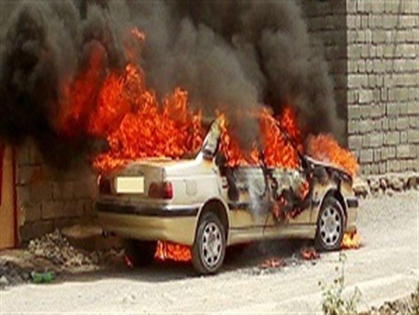 انفجار گاز LPG یک خودرو در کلاله