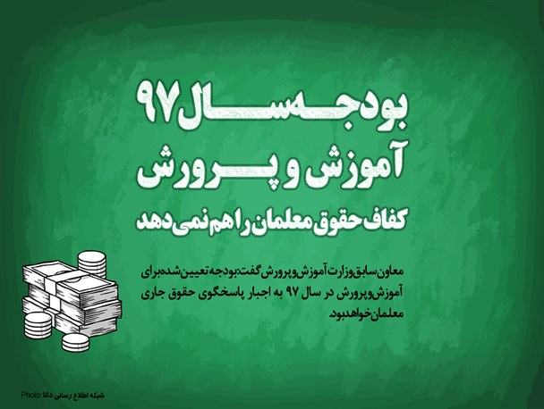 اینفوگرافیک/بودجه سال97 آموزش و پرورش کفاف حقوق معلمان را هم نمی‌دهد