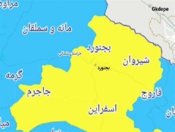 ۵۰ درصد شهرستان خراسان شمالی در وضعیت آبی هستند