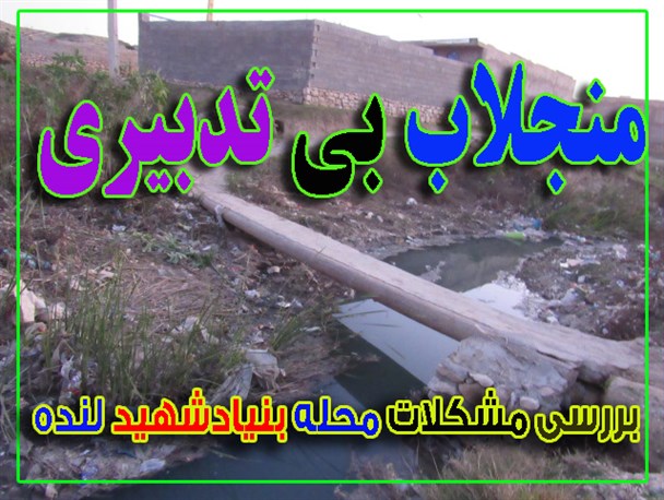 منجلاب بی تدبیری در کوچکترین شهرستان کشور/وضعیت اسف بار بهداشتی ساکنین محله بنیادشهید شهرلنده + فیلم