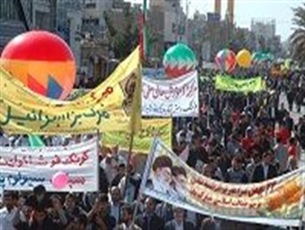 حاشیه های حضور بصیرانه مردم زاهدان در راهپیمایی 22 بهمن پس از فتنه 88