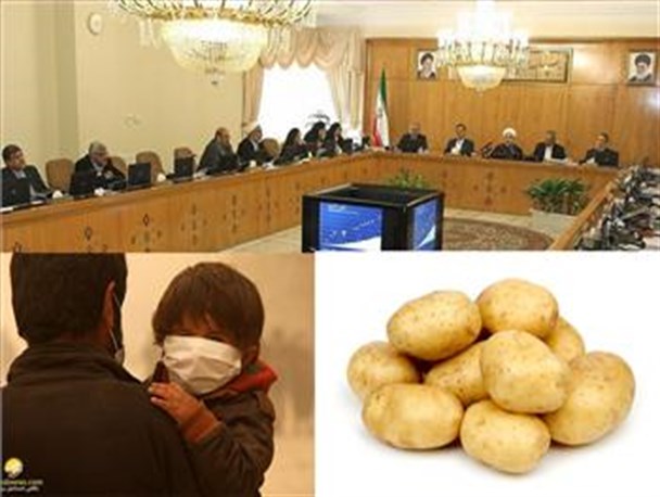 هیات دولت در کوران گردوخاک خوزستان یارانه صادراتی سیب زمینی را تصویب کرد