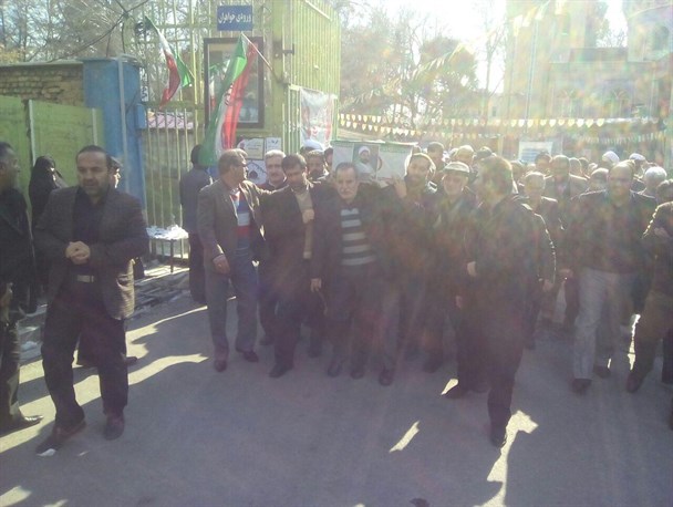پیکر جانباز شهید"حجت الاسلام درگاهی" تشییع شد+تصاویر
