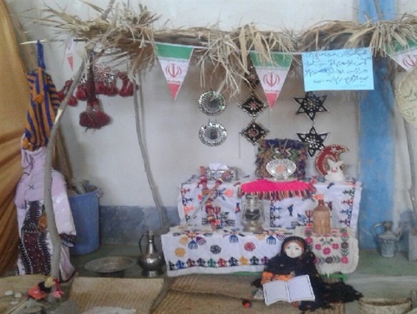 برپایی نمایشگاه صنایع دستی در جلگه چاه هاشم دلگان/ تصاویر