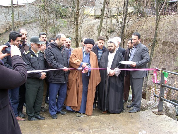 افتتاح یک دهنه پل روستایی در روستای گنذر