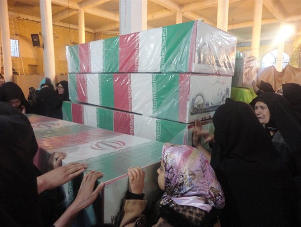همزمان با ایام شهادت دخت نبی(ص) پیکر مطهر 12 شهید گمنام تشیع گردید