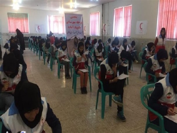 المپیاد امدادی دانش آموزان عضو جمعیت هلال احمر دهاقان+ تصاویر