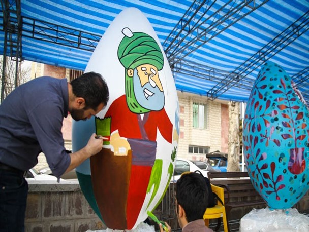 اولین جشنواره تخم مرغ های رنگی در قزوین
