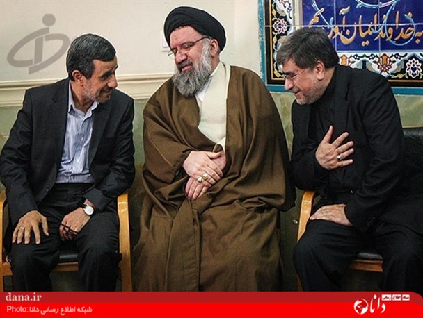 عکس خبری/خوش‌وبش احمدی‌نژاد با وزیر روحانی