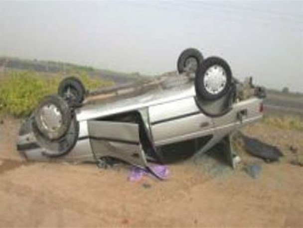 واژگونی پژو برای ۵ مسافر حادثه آفرید