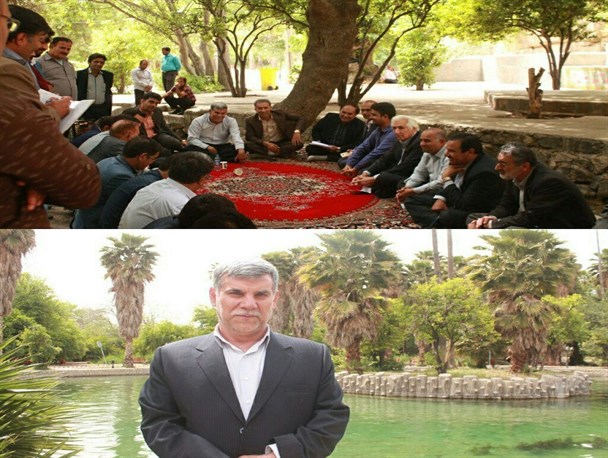 عکس یادگاری معاون عمرانی تا برگزاری جلسه شورای اداری در چشمه بلقیس+تصاویر