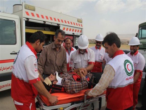 مانور امداد و نجات جاده ای در سرپلذهاب برگزار شد