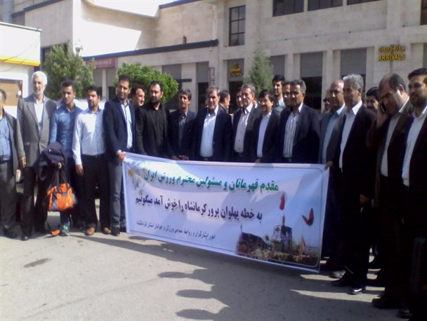مراسم استقبال از قهرمانان و دست اندرکاران ورزش کشور در استان کرمانشاه + عکس