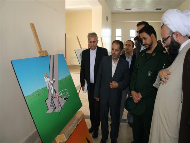 گشایش نمایشگاه هنری کاریکاتور بصیرت در شهر پرند