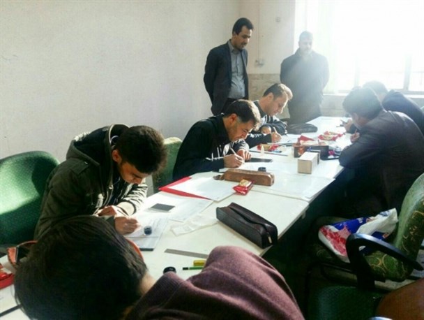 آزمون سراسری انجمن خوشنویسان در شهرستان سنقروکلیایی برگزار شد