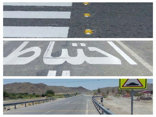 نصب علائم ایمنی و راهداری در محور میرجاوه به سنگان