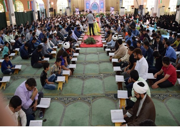 محفل جمع خوانی قرآن کریم در مسجدسلیمان برگزار شد +تصاویر