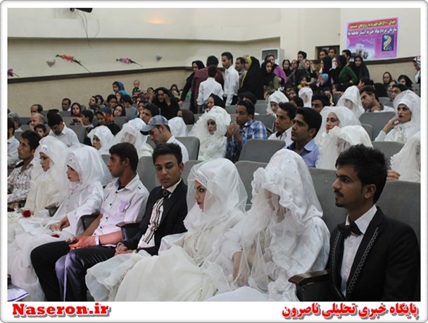 تصاویر/ جشن ازدواج 30 نوعروس دشتستانی