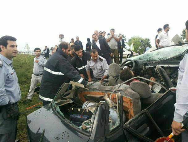 تصاویر تصادف مرگبار عصر چهاشنبه جاده آستانه به لاهیجان