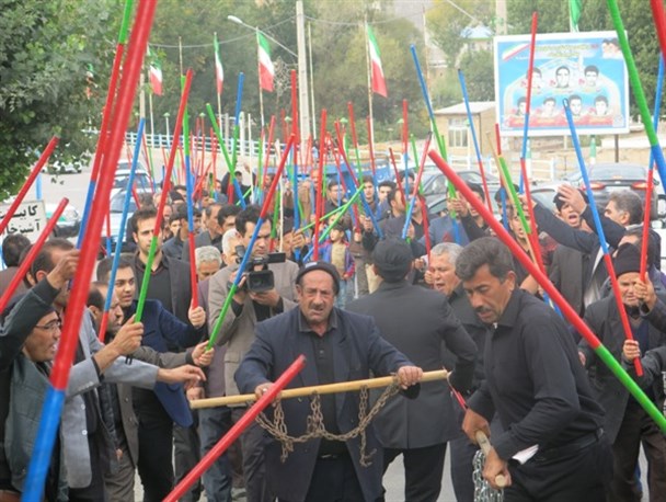 آیین شاخسی «شاه حسین، وای حسین» در نیر +تصاویر
