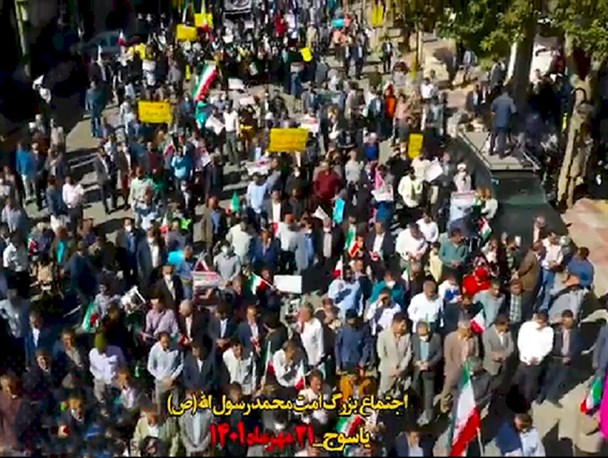 خیزش مردم یاسوج در محکومیت اقدامات و نقشه های شوم براندازان+فیلم