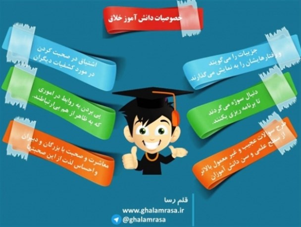خصوصیات دانش آموز خلاق/اینفو گرافیک