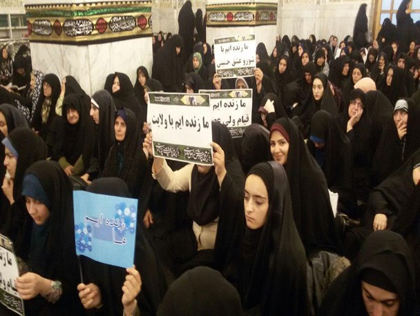 برگزاری نهضت دخترانه «ما زنده ایم» در حرم مطهر رضوی