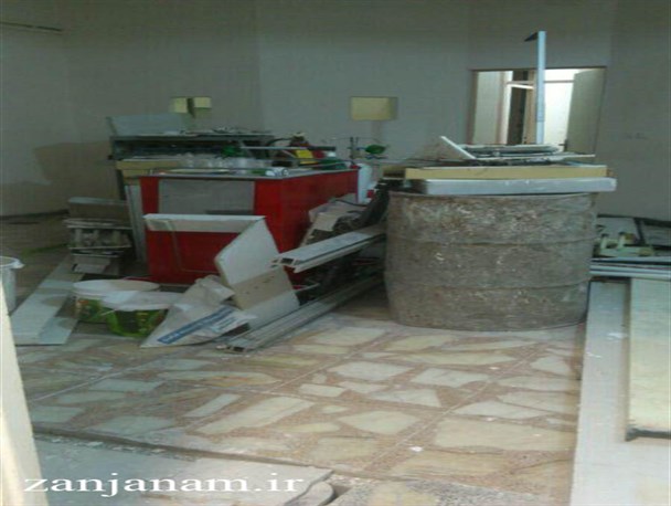 ضربه تعمیرات ساختمانی به تجهیزات پزشکی بیمارستان شهید بهشتی زنجان