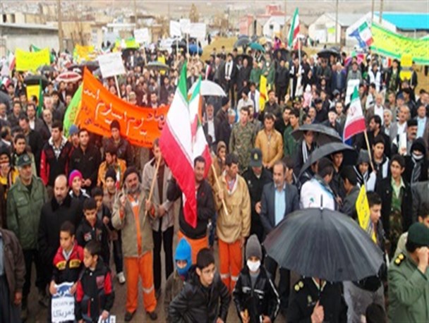 راهپیمایی باشکوه 22 بهمن در اردل برگزار شد+ تصاویر