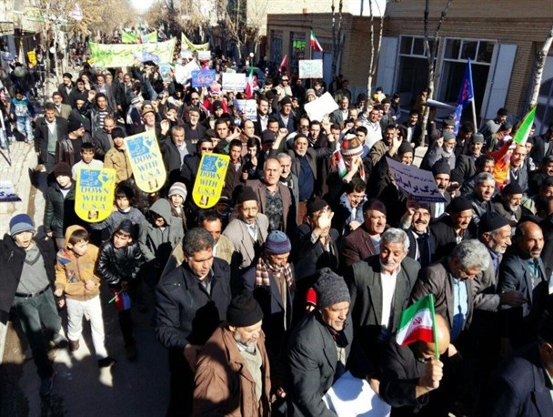 حضور پرشکوه مردم شهر بخشایش در راهپیمایی ۲۲ بهمن