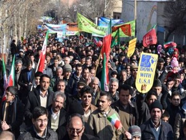 شکوه ایستادگی مردم مرند در راهپمایی ۲۲ بهمن