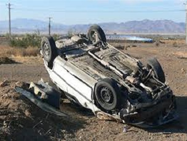 مرگ دو جوان بر اثر واژگونی خودرو در جاده روستای میان آب شوش