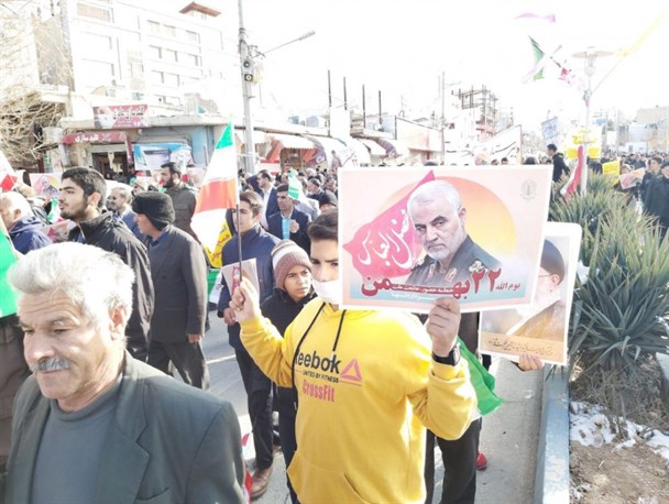 حضور پرشور سلیمانی ها در راهپیمایی ۲۲ بهمن ایلام