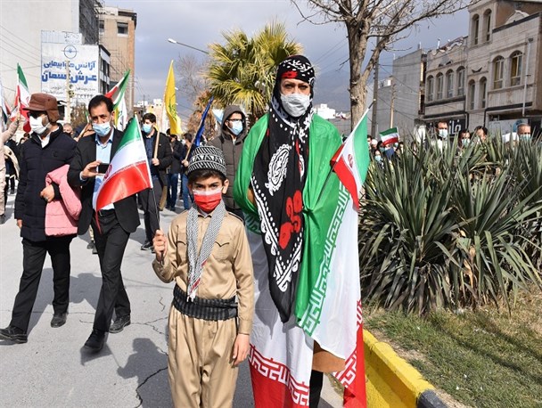 حواشی زیبای راهپیمایی ۲۲ بهمن در ایلام