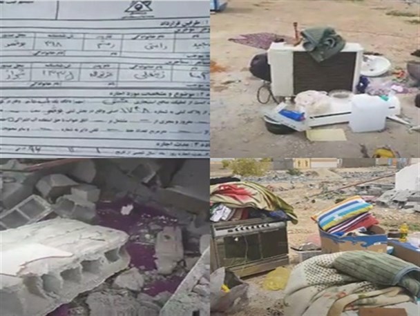 تخریب منزل شهروند بوشهری توسط شهرداری قبل از طلوع آفتاب/ بجای مسئولین یک اتباع خارجه افغانی کانکس به این خانواده اهداء کرد+تصاویر