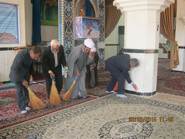 غبار رویی مسجد جامع خلیل آباد/ تصاویر