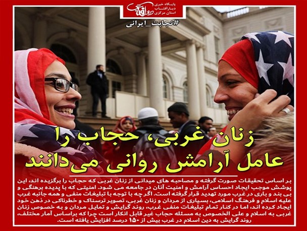 «حجاب» عامل آرامش روانی زنان در غرب