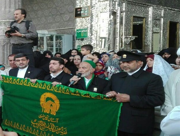 کاروان بیرق امام رضا وارد شهرری شد