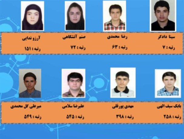 عکس/ نفرات برتر کنکور 95 شهرستان پارس آباد
