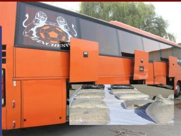 اتوبوس حامل ۲۵۵ کیلو تریاک در توقیف پلیس رودان