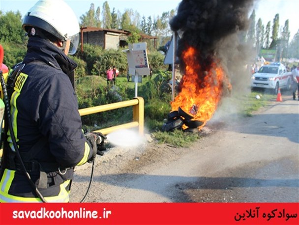 مانور امداد و نجات جاده ای در سوادکوه شمالی +عکس