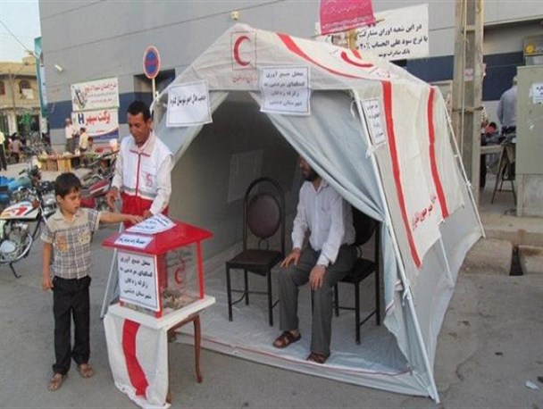 چادر امداد جمعیت هلال احمر در الیگودرز برپا شد