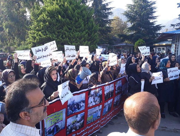 دومین تجمع اعتراض‌آمیز مردم روستاهای غرب رامسر + عکس