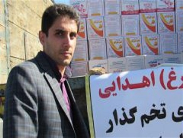 ارسال ۵۰۰ کارتن تخم مرغ کمک های مردم گلپایگان به مناطق زلزله زده