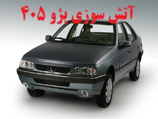 آتش سوزی خودروی پژو 405 در یاسوج