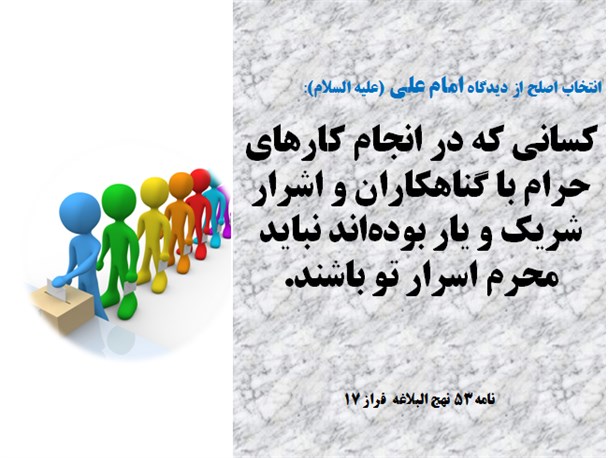 انتخاب اصلح از دیدگاه امام علی (علیه السلام)/ گرافیک