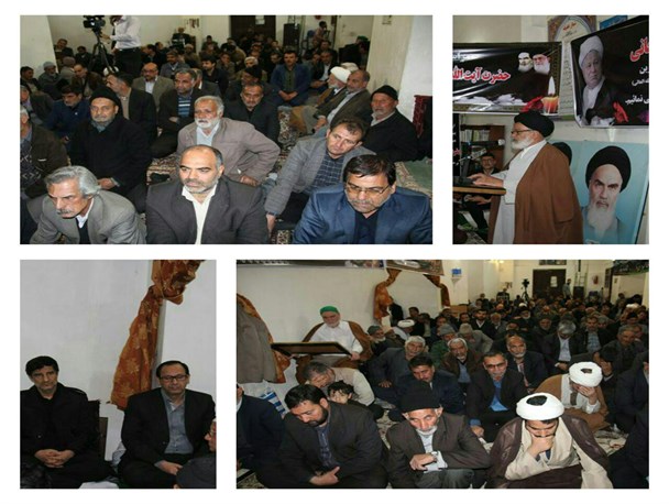 مراسم ارتحال آیت الله رفسنجانی در مسجد جامع قاین/ تصویری