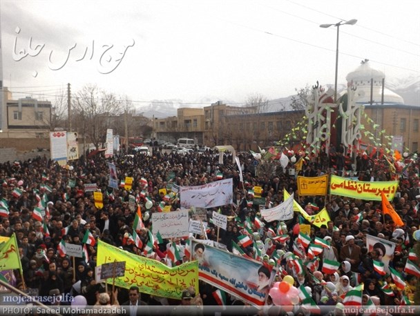 گزارش تصویری/ راهپیمایی یوم الله ۲۲ بهمن ماه در هادیشهر و جلفا